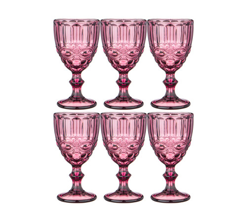 НАБОР БОКАЛОВ ДЛЯ ВИНА "СЕРПЕНТИНА" ИЗ 6ШТ. СЕРИЯ "MUZA COLOR" 300МЛ. / В=17 СМ