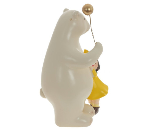 Фигурка декоративная "Девочка с медведем", L12 W13 H21 см