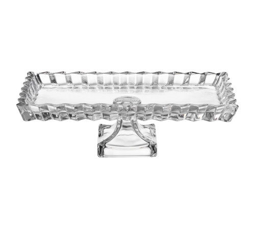 БЛЮДО СЕРВИРОВОЧНОЕ "CRYSTALITY" НА НОЖКЕ 28,5*15*9 СМ