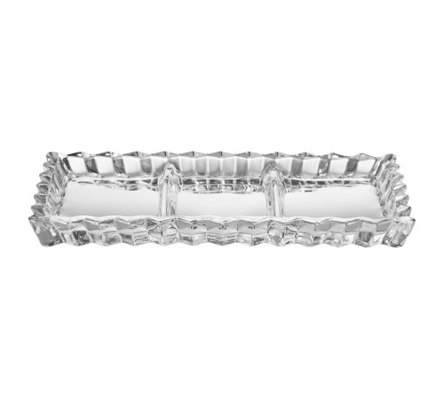 БЛЮДО СЕРВИРОВОЧНОЕ "CRYSTALITY", 3 СЕКЦИИ, 28,5*15*2,5 СМ
