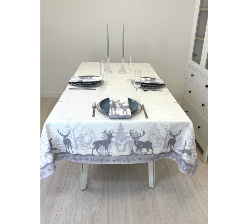 Скатерть ATMOSPHERE HOME Scandic прямоугольная, водоотталкивающая, артикул-СКН-145*250, размер 145*250, 100% хлопок, коробка картон