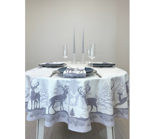 Скатерть ATMOSPHERE HOME Scandic овальная, водоотталкивающая, артикул-СКН-овал 168*250, размер овал 168*250, 100% хлопок, коробка картон