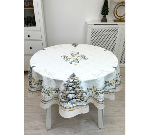 Скатерть ATMOSPHERE HOME Renaissance круглая, водоотталкивающая, артикул-РЕС-Ф168, размер круг 168, 100% хлопок, коробка картон