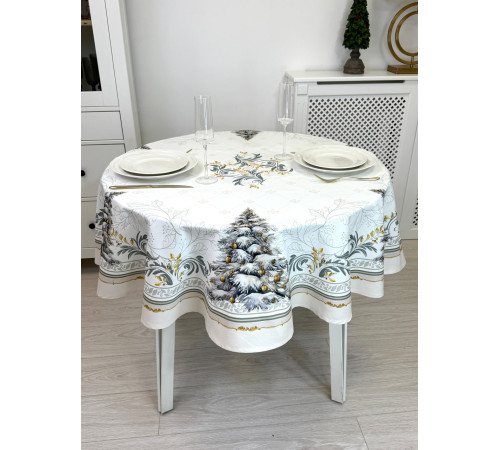 Скатерть ATMOSPHERE HOME Renaissance круглая, водоотталкивающая, артикул-РЕС-Ф168, размер круг 168, 100% хлопок, коробка картон