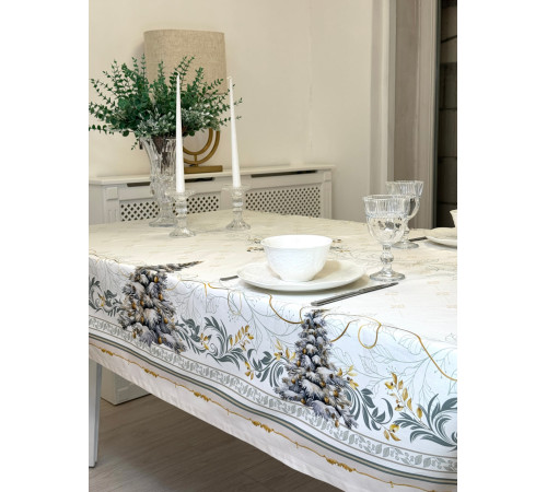 Скатерть ATMOSPHERE HOME Renaissance прямоугольная, водоотталкивающая, артикул-РЕС-168*350, размер 168*350, 100% хлопок, коробка картон