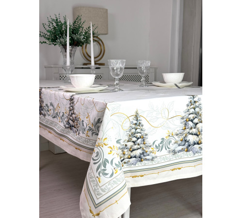 Скатерть ATMOSPHERE HOME Renaissance прямоугольная, водоотталкивающая, артикул-РЕС-168*300, размер 168*300, 100% хлопок, коробка картон