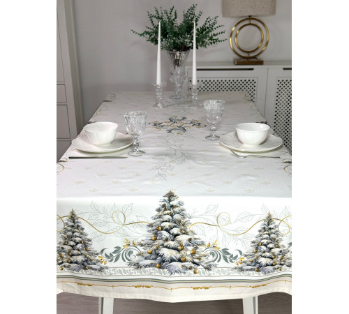 Скатерть ATMOSPHERE HOME Renaissance прямоугольная, водоотталкивающая, артикул-РЕС-168*300, размер 168*300, 100% хлопок, коробка картон