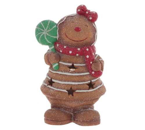 Фигурка декоративная с подсветкой "Пряник", L25 W15 H40,5 см (3хAAА н/п)