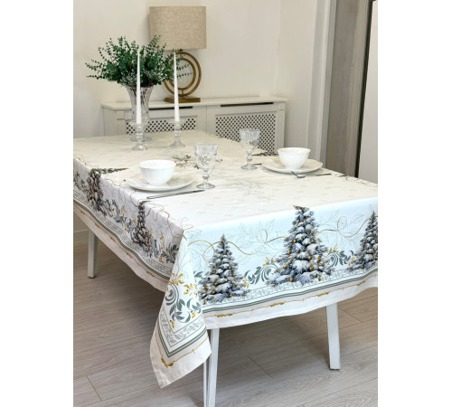 Скатерть ATMOSPHERE HOME Renaissance прямоугольная, водоотталкивающая, артикул-РЕС-145*150, размер 145*150, 100% хлопок, коробка картон