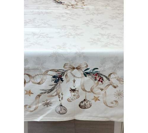 Скатерть ATMOSPHERE HOME Brilliance прямоугольная, водоотталкивающая, артикул-БЛ-145*350, размер 145*350, 100% хлопок, коробка картон