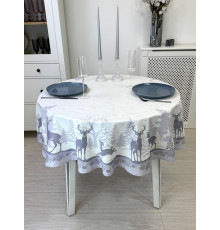 Скатерть ATMOSPHERE HOME Scandic круглая, водоотталкивающая, артикул-СКН-Ф168, размер круг 168, 100% хлопок, коробка картон
