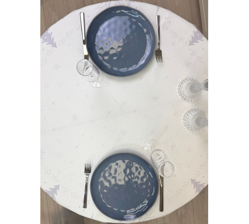 Скатерть ATMOSPHERE HOME Scandic круглая, водоотталкивающая, артикул-СКН-Ф168, размер круг 168, 100% хлопок, коробка картон