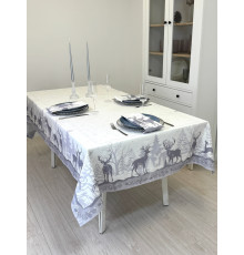 Скатерть ATMOSPHERE HOME Scandic прямоугольная, водоотталкивающая, артикул-СКН-145*220, размер 145*220, 100% хлопок, коробка картон