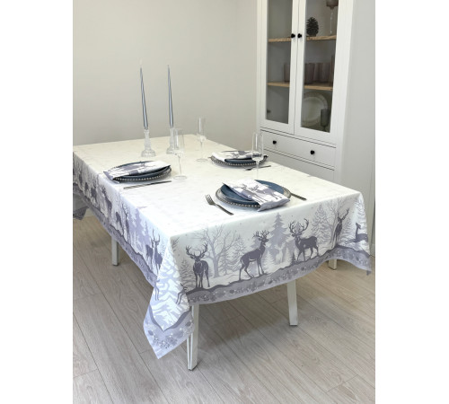 Скатерть ATMOSPHERE HOME Scandic прямоугольная, водоотталкивающая, артикул-СКН-145*220, размер 145*220, 100% хлопок, коробка картон