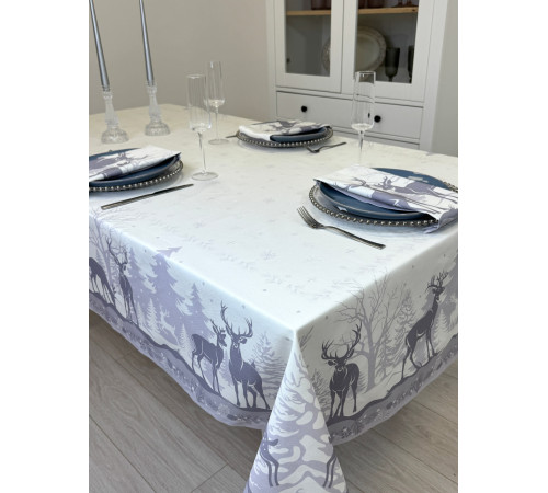 Скатерть ATMOSPHERE HOME Scandic прямоугольная, водоотталкивающая, артикул-СКН-145*220, размер 145*220, 100% хлопок, коробка картон