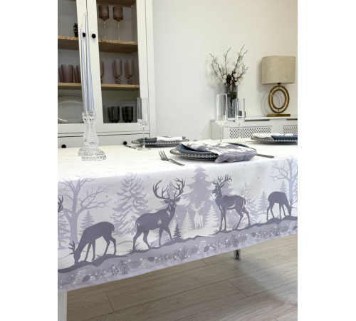 Скатерть ATMOSPHERE HOME Scandic прямоугольная, водоотталкивающая, артикул-СКН-145*220, размер 145*220, 100% хлопок, коробка картон