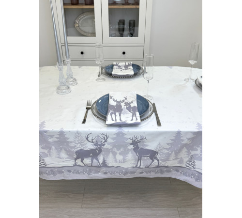 Скатерть ATMOSPHERE HOME Scandic овальная, водоотталкивающая, артикул-СКН-овал 168*280, размер овал 168*280, 100% хлопок, коробка картон