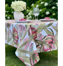 Скатерть столовая Зеленый тюльпан 145 x 250 см