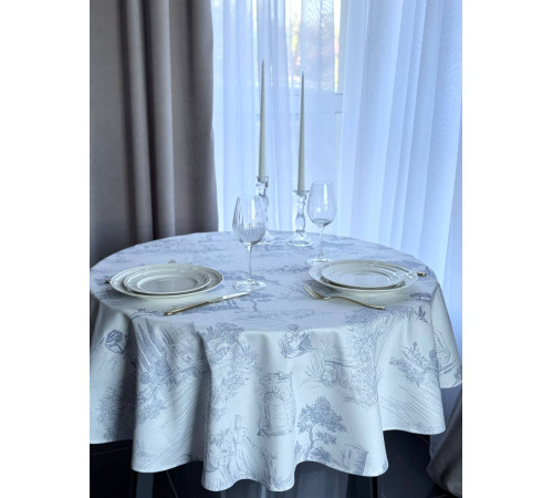 Скатерть столовая TUILE DE JOUY Ф150
