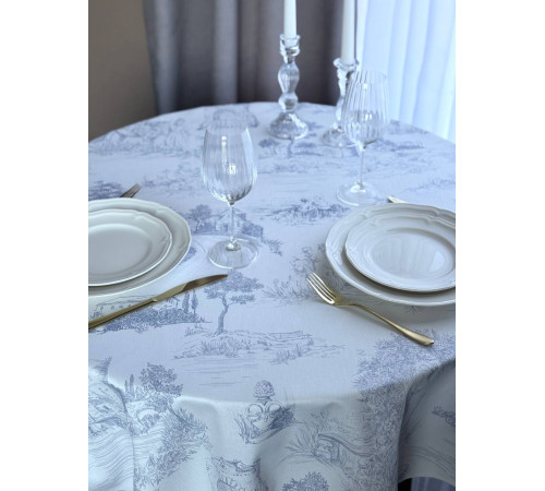 Скатерть столовая TUILE DE JOUY Ф150