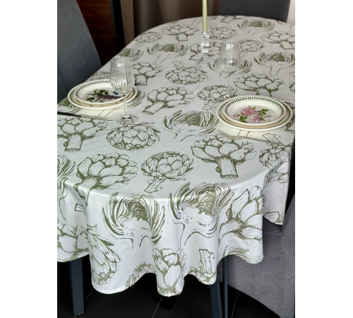 Скатерть столовая Артишок 145 x 200 см (овал)