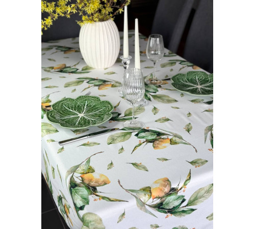 Лимоны: скатерть 145 х 300 см (с пропиткой "Антипятно")