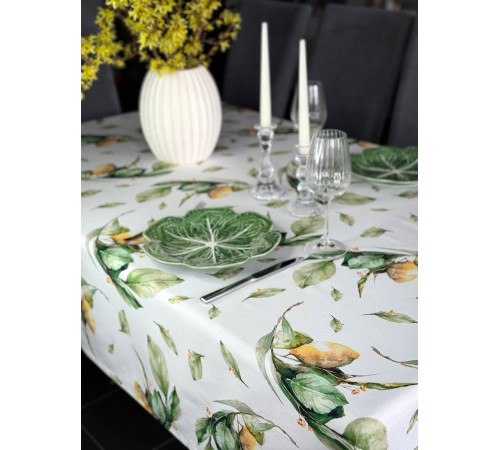 Лимоны: скатерть 145 х 300 см (с пропиткой "Антипятно")