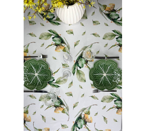 Лимоны: скатерть 145 х 300 см (с пропиткой "Антипятно")