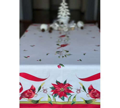 Скатерть столовая Рождественский вечер 145 x 300 см