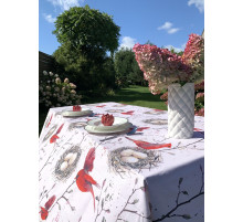 Птица на гнезде: скатерть (с пропиткой "Антипятно")