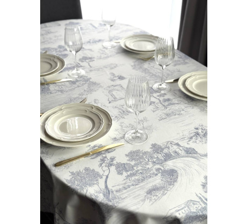 Скатерть столовая TUILE DE JOUY 145 x 250 см (овал)