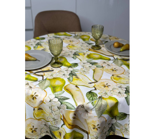 Дюшес: круглая скатерть д.150 см (с пропиткой "Антипятно")