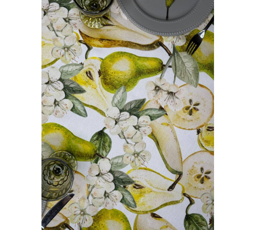 Дюшес: круглая скатерть д.150 см (с пропиткой "Антипятно")