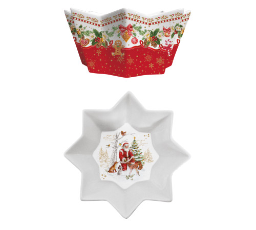 Фарфоровая тарелка Ø 20 в цветной коробке CHRISTMAS MEMORIES