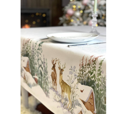 Скатерть столовая Альпийский склон  145 x 300 см