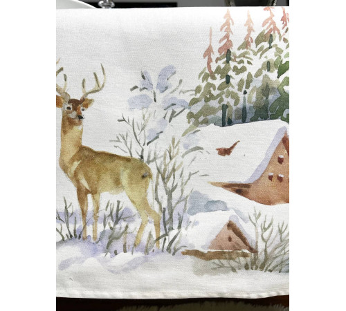 Скатерть столовая Альпийский склон круг д.150