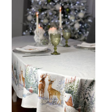 Скатерть столовая Альпийский склон 145 x 250 см (овал)