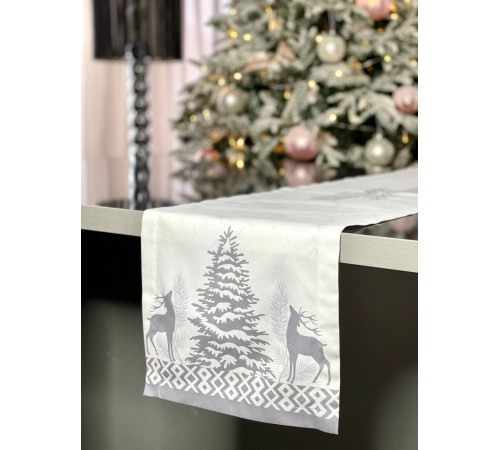 Дорожка столовая Серебристый олень